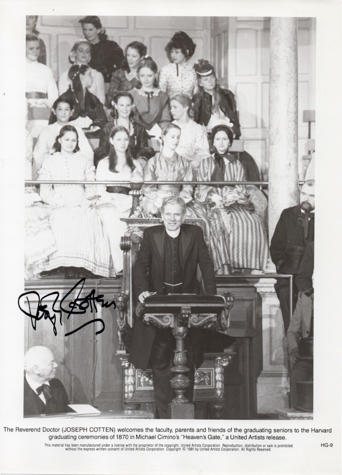 Joseph Cotton Autographed Photo